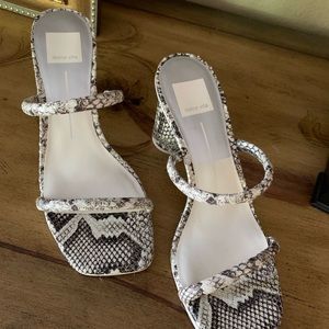 Dolce Vita strappy heeled Sandal- snake pattern